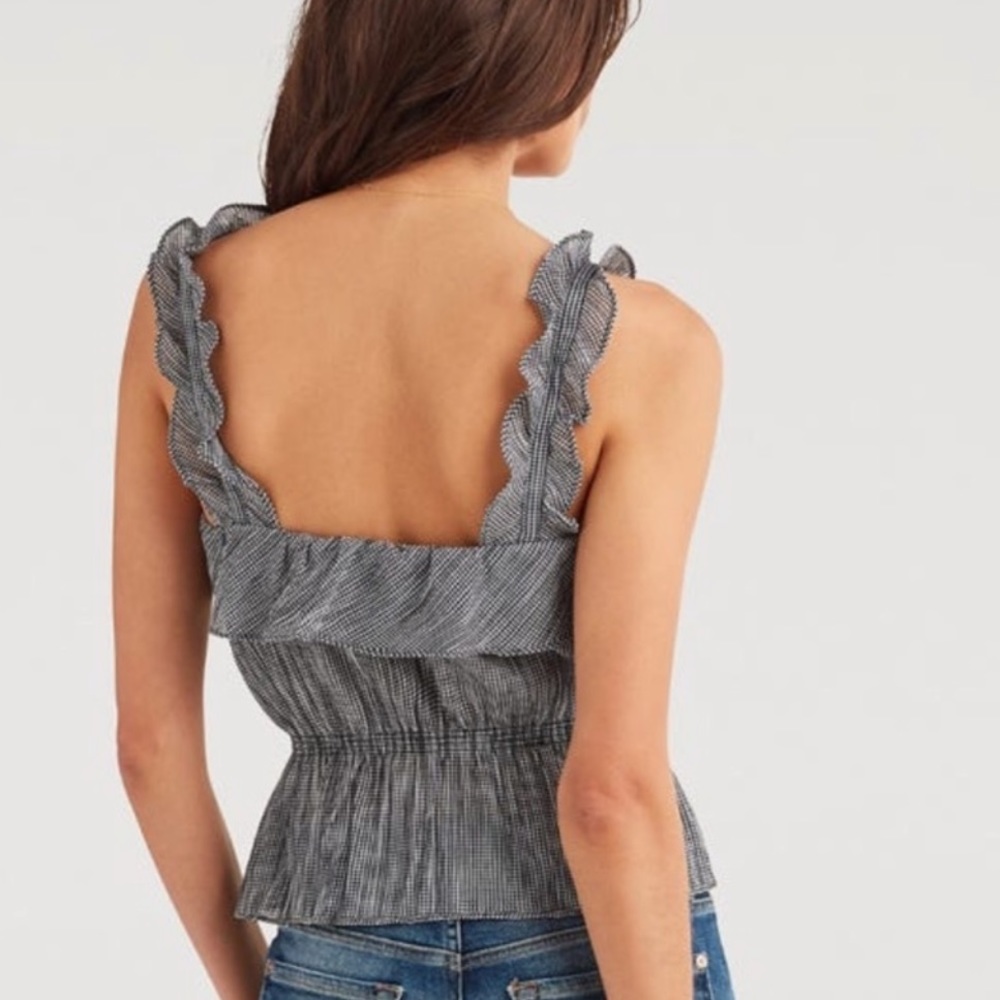 7 for All Mankind • Gingham peplum tank top - Picture 10 of 11